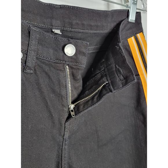 Carmar Black Mia Race Stripe Side Zip Slim Fit Ankle Jeans - Picture 5 of 8